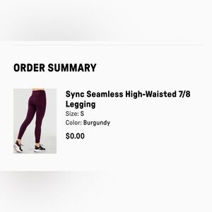 Fabletics Burgundy High-Waisted Leggings